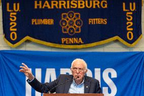 Central PA Labor Rally For Harris-Walz With Senator Bernie Sanders