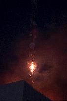 Fire On A Telecommunication Tower In Tehran