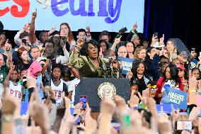 US Vice President Kamal Harris Rallies in Philadelphia, PA