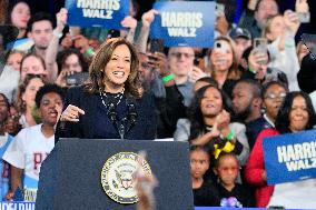 US Vice President Kamal Harris Rallies in Philadelphia, PA