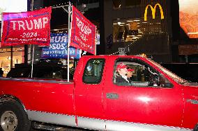 Trump Supporters Gather Outside Of NYC Rally