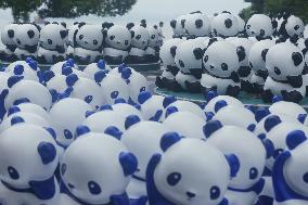 Giant Panda Matrix Art Installation in Hangzhou