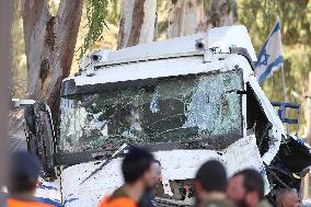 One Killed And Dozens Injured In Truck Ramming At Bus Stop - Tel Aviv