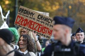 Protest Against The Suspension Of Asylum Law In Krakow