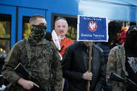 Protest Against The Suspension Of Asylum Law In Krakow