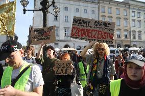 Protest Against The Suspension Of Asylum Law In Krakow