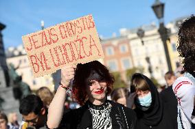 Protest Against The Suspension Of Asylum Law In Krakow