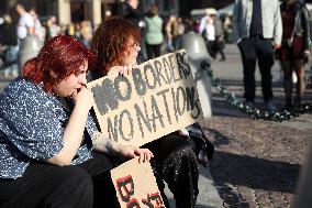 Protest Against The Suspension Of Asylum Law In Krakow