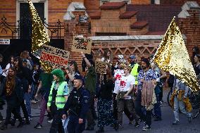 Protest Against Suspending Asylum Rights In Poland