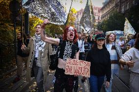 Protest Against Suspending Asylum Rights In Poland