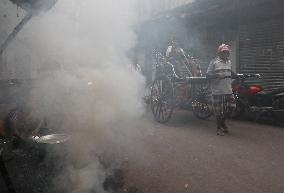 Hand-pulled Rickshaw Moves In Kolkata, India - 28 Oct 2024