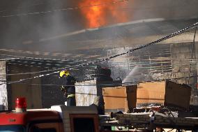 Fire At A Warehouse In Baghdad