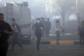 Fire At A Warehouse In Baghdad