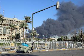 Fire At A Warehouse In Baghdad