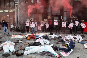 Demonstration In Front Of Total Energies' Headquarters In Brussels