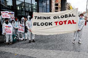 Demonstration In Front Of Total Energies' Headquarters In Brussels