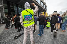 Demonstration In Front Of Total Energies' Headquarters In Brussels