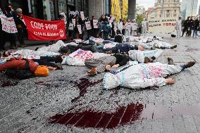 Demonstration In Front Of Total Energies' Headquarters In Brussels