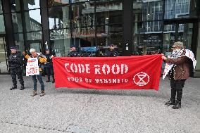 Demonstration In Front Of Total Energies' Headquarters In Brussels