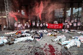 Demonstration In Front Of Total Energies' Headquarters In Brussels