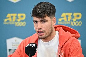 Carlos Alcaraz Press Conference of The Rolex Paris Masters - Paris