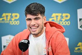 Carlos Alcaraz Press Conference of The Rolex Paris Masters - Paris