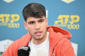 Carlos Alcaraz Press Conference of The Rolex Paris Masters - Paris