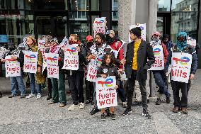 Demonstration In Front Of Total Energies' Headquarters In Brussels