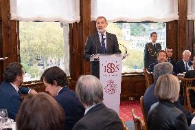 The King Presides Over the Commemorative Ceremony of The 185th Anniversary of The Founding of The Sociedad Bilbaína