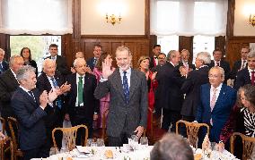 The King Presides Over the Commemorative Ceremony of The 185th Anniversary of The Founding of The Sociedad Bilbaína