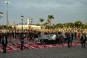 King of Morocco Receives French President Macron - Rabat