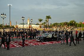 King of Morocco Receives French President Macron - Rabat