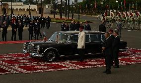 King of Morocco Receives French President Macron - Rabat