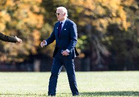 President Biden returns to DC after voting in Delaware