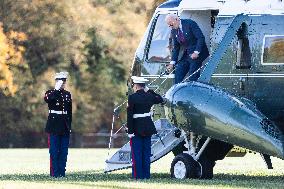 President Biden returns to DC after voting in Delaware