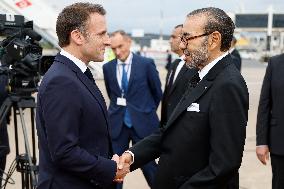 King of Morocco Receives French President Macron - Rabat