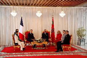 King of Morocco Receives French President Macron - Rabat