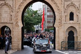 King of Morocco Receives French President Macron - Rabat