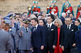 King of Morocco Receives French President Macron - Rabat