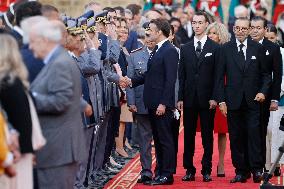 King of Morocco Receives French President Macron - Rabat