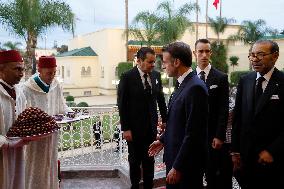 King of Morocco Receives French President Macron - Rabat