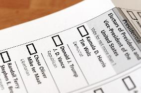 US Presidential Election Ballot