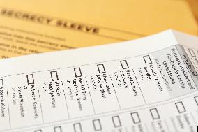 US Presidential Election Ballot