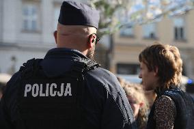 Protest Against The Suspension Of Asylum Law In Krakow