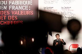 Emmanuel Macron at inauguration of the "Made in France" exhibition at Elysee - Paris