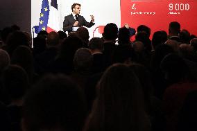 Emmanuel Macron at inauguration of the "Made in France" exhibition at Elysee - Paris