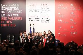 Emmanuel Macron at inauguration of the "Made in France" exhibition at Elysee - Paris