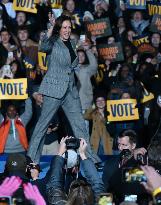 Campaign Rally In Ann Arbor Michigan With Kamala Harris, Tim Walz And Maggie Rogers