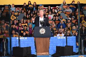 Campaign Rally In Ann Arbor Michigan With Kamala Harris, Tim Walz And Maggie Rogers