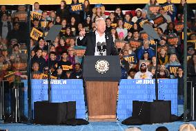 Campaign Rally In Ann Arbor Michigan With Kamala Harris, Tim Walz And Maggie Rogers